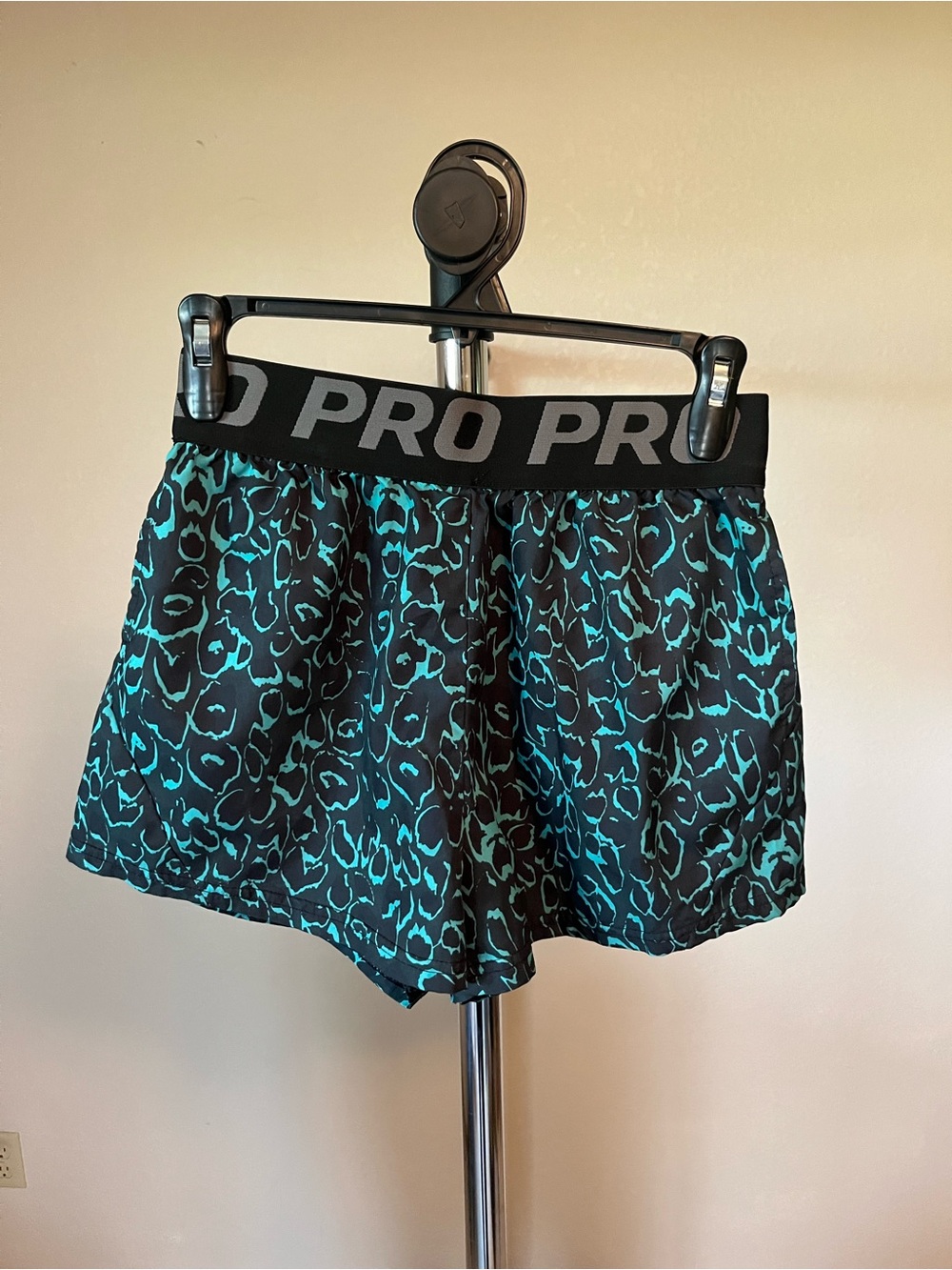 PRO Athletic Women's Turquoise Leopard Print Shorts